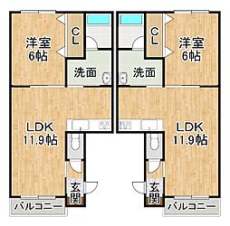 Ragdoll 1LDKの間取図画像