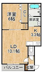 Bruno(ブローノ) 1LDKの間取図画像