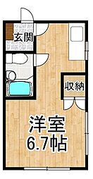 コーポモリタ ワンルームの間取図画像