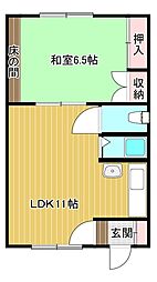 瀬戸ハイツ 1LDKの間取図画像