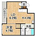 ウェルデ壱番館4階3.7万円