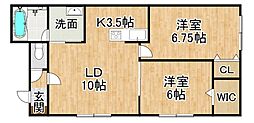 Natural2 2LDKの間取図画像