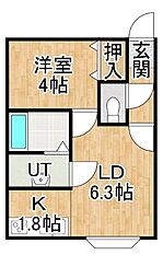 SPACE3 1LDKの間取図画像