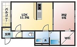 TOM 1LDKの間取図画像