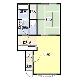 ベルピア18 1LDKの間取図画像