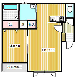 Laule'a9条 1LDKの間取図画像