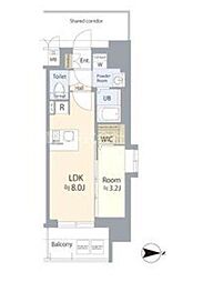 名古屋市北区平安1丁目マンション 1LDKの間取図画像