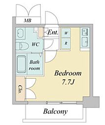 ライブコート丸の内 ワンルームの間取図画像