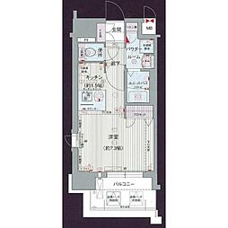 プレサンス名古屋STATIONアライブ ワンルームの間取図画像