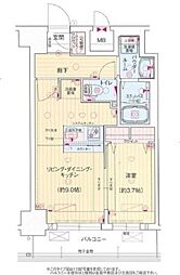 プレリス花の木オルディア 1LDKの間取図画像