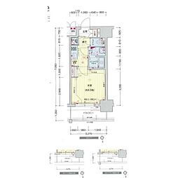 プレサンス大須プライマル 1Kの間取図画像