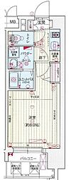 プレサンス久屋大通セントラルパーク 1Kの間取図画像
