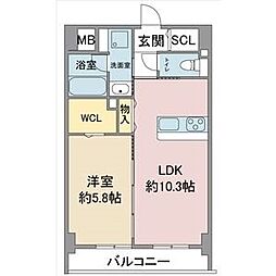 ステーションウエストタワー 1LDKの間取図画像