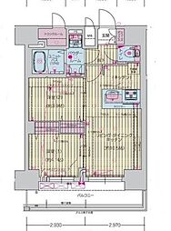 プレサンス上前津ディアシス 2LDKの間取図画像