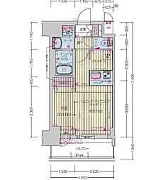 プレサンス桜山駅前アフォード 1LDKの間取図画像
