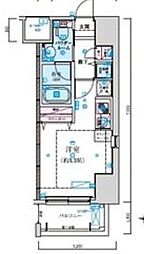 LIVCITY ワンルームの間取図画像