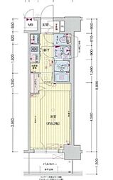 プレサンス上前津プレス 1Kの間取図画像
