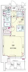プレサンスジェネ千種内山 1Kの間取図画像