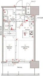 MAXIV新栄 1LDKの間取図画像
