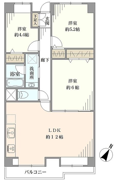 3LDK、南東向きのお部屋2015年5月フルリノベーション済の大変きれいなお部屋です。