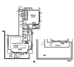 パークアクシス代官山 1LDKの間取図画像