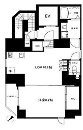 crealpremier恵比寿 1LDKの間取図画像