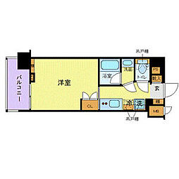 ZOOM品川南 1Kの間取図画像
