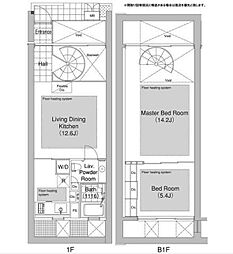 エルスタンザ代官山Tower 2LDKの間取図画像