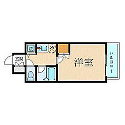 スカイコート品川大崎 1Kの間取図画像