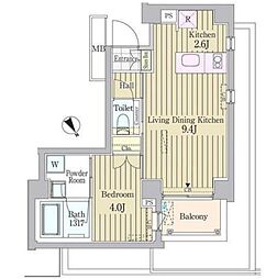 ガーデン原宿 1LDKの間取図画像