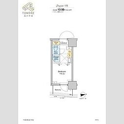 TOMORE品川中延 ワンルームの間取図画像