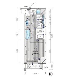 MAINSTAGE白金3 1Kの間取図画像
