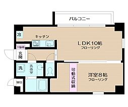 フォレスト千駄ヶ谷 1LDKの間取図画像