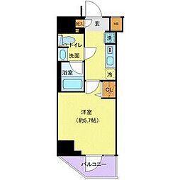 CREVISTA品川西大井2 1Kの間取図画像