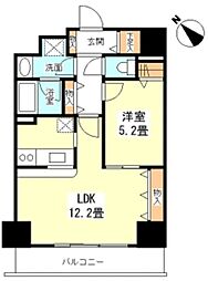 TKフラッツ渋谷 1LDKの間取図画像