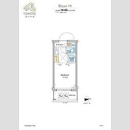 TOMORE品川中延 ワンルームの間取図画像