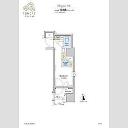 TOMORE品川中延 ワンルームの間取図画像