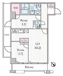 アーバンパークグラン代官山 2LDKの間取図画像
