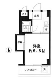 パレスEBS 1Kの間取図画像