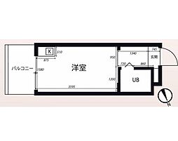 柏木MURA 1Kの間取図画像