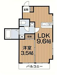 メゾン・ド・ぎおん 1LDKの間取図画像