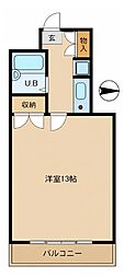 エトワール中野坂上 1Kの間取図画像