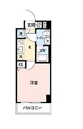 PREMIUMCUBE広尾 1Kの間取図画像