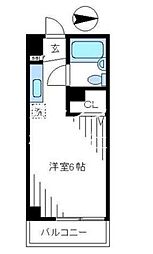メゾン中央 ワンルームの間取図画像