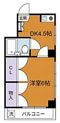 マリーナさくら 1DKの間取図画像