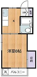 シャンブル.FUNE 1Kの間取図画像