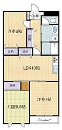 ヘリオス天神町レジデンス 3LDKの間取図画像