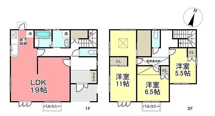 間取り 中古戸建　四日市市桜新町1丁目