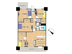 コアマンション青山グランヒルズ 4LDKの間取図画像