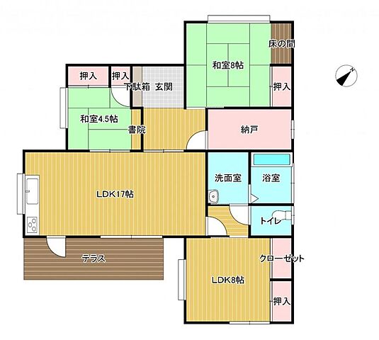 間取り 朝倉市美奈宜の杜6丁目3-12